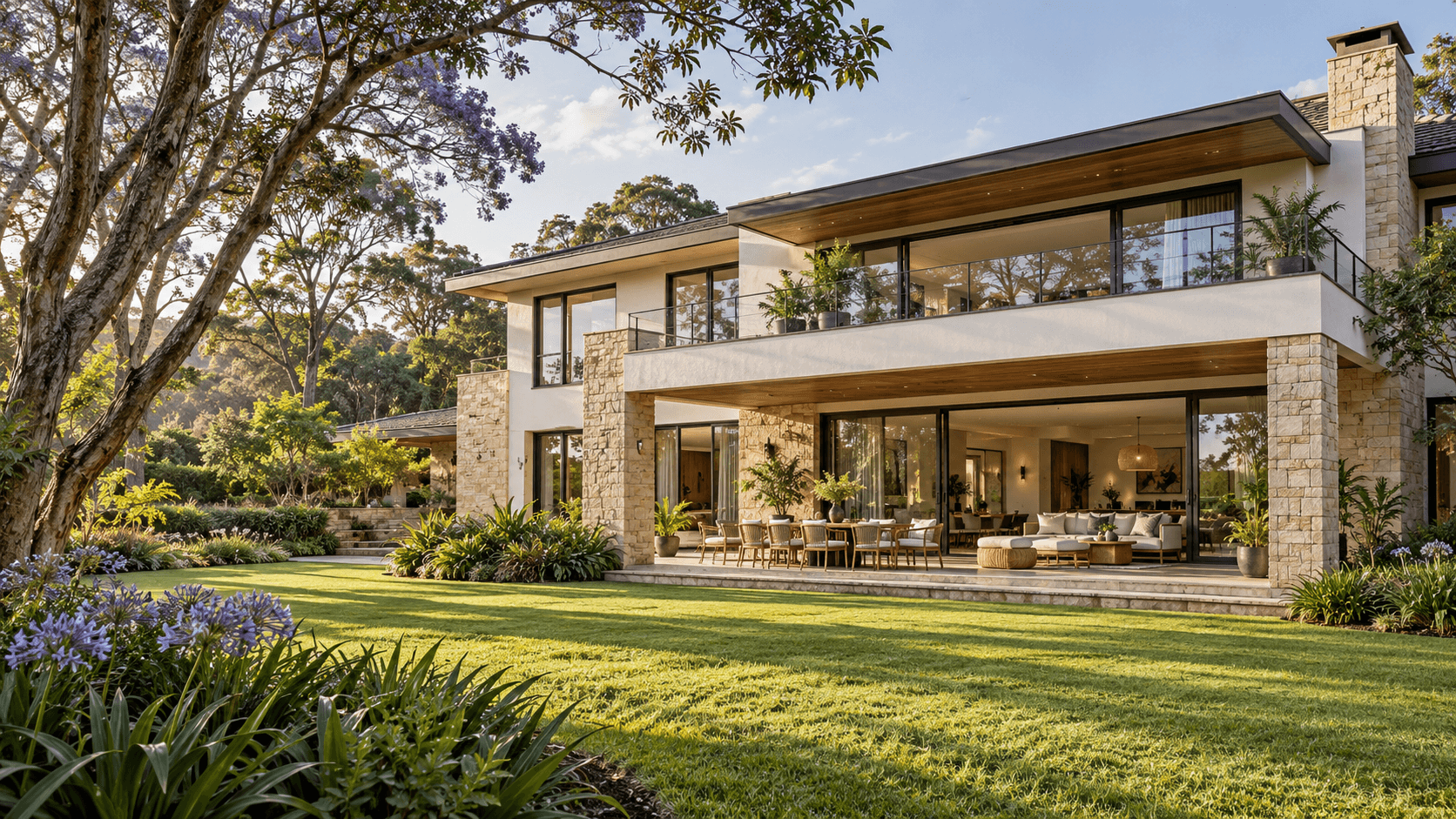A vision of home: contemporary architecture opening onto a lush garden